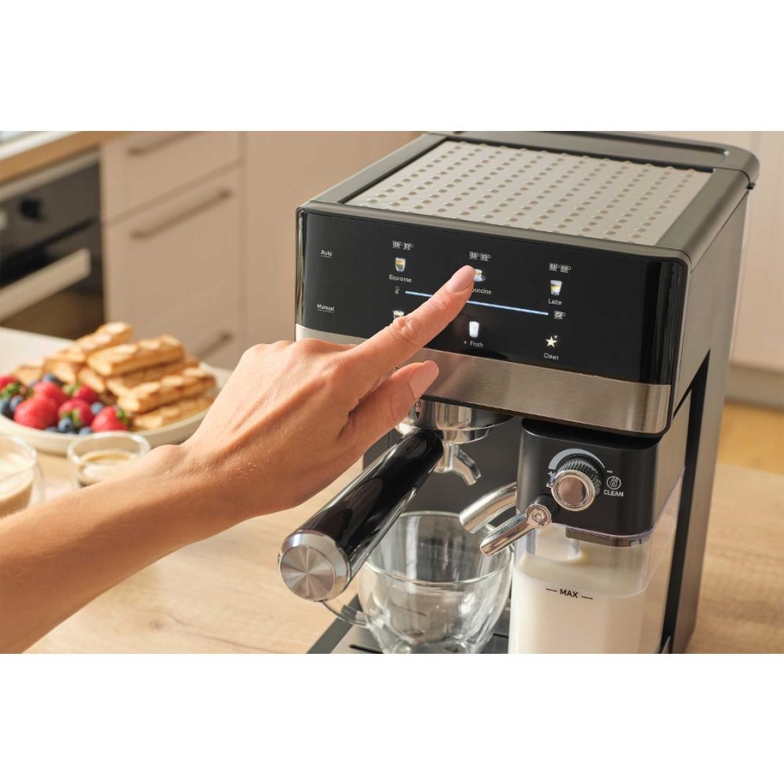 Sencor - Espresso kafijas automāts ar portafiltru 1350W/230V melns/matēts hroms