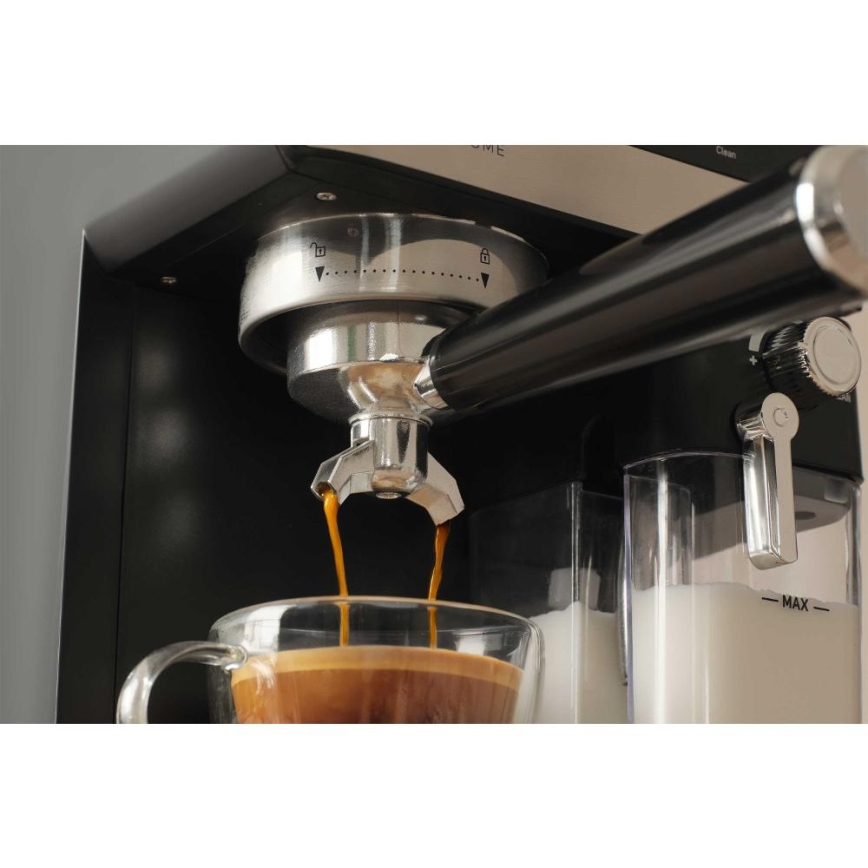 Sencor - Espresso kafijas automāts ar portafiltru 1350W/230V melns/matēts hroms