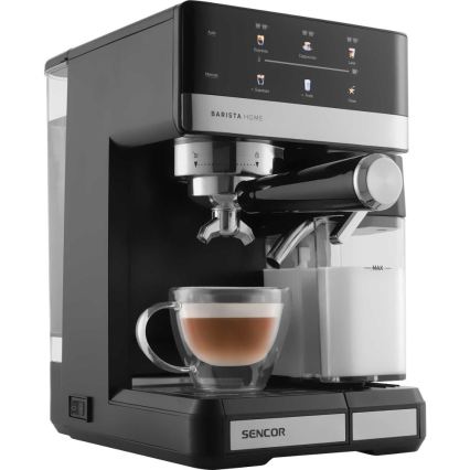 Sencor - Espresso kafijas automāts ar portafiltru 1350W/230V melns/matēts hroms