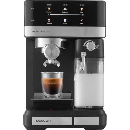 Sencor - Espresso kafijas automāts ar portafiltru 1350W/230V melns/matēts hroms