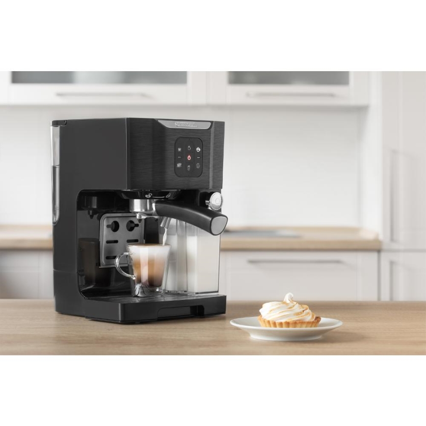 Sencor - espresso kafijas automāts ar portafiltru 1450W/230V melns/matēts hroms