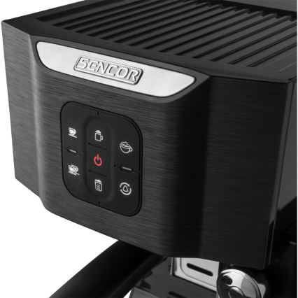 Sencor - espresso kafijas automāts ar portafiltru 1450W/230V melns/matēts hroms