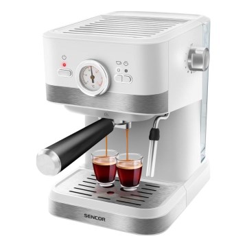 Sencor - Espresso kafijas automāts ar sviru 1050W/230V balts/matēts hroms