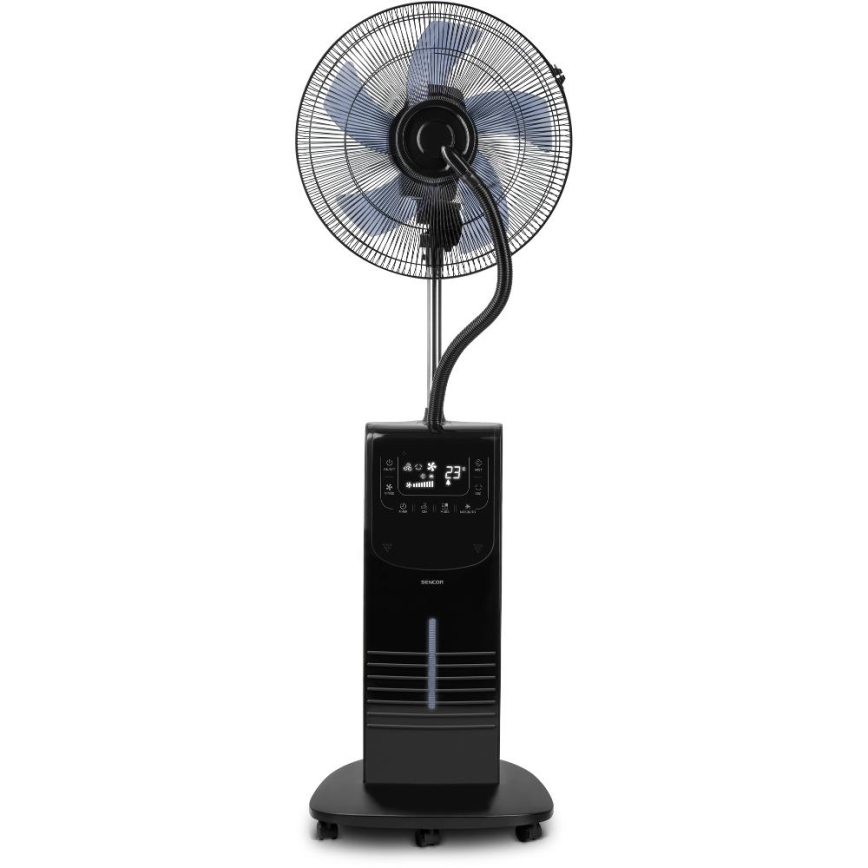 Sencor - Gaisa dzesētājs ar ūdens smidzinātāju 90W/230V melna + tālvadības pults