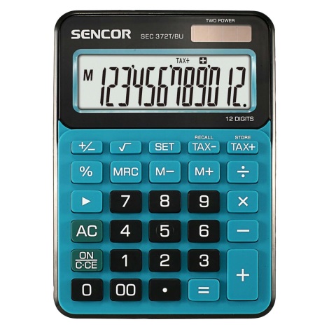 Sencor - Galda kalkulators 1xLR44 zils/melns