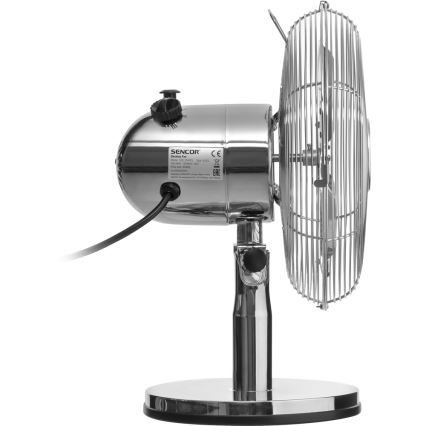 Sencor - Galda ventilators 30W/230V spīdīgs hroms