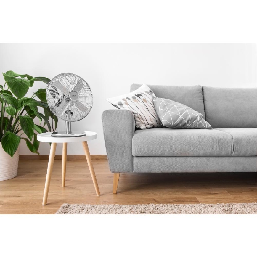 Sencor - Galda ventilators 35W/230V spīdīga hroma apdare