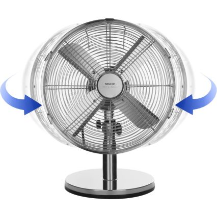 Sencor - Galda ventilators 35W/230V spīdīga hroma apdare