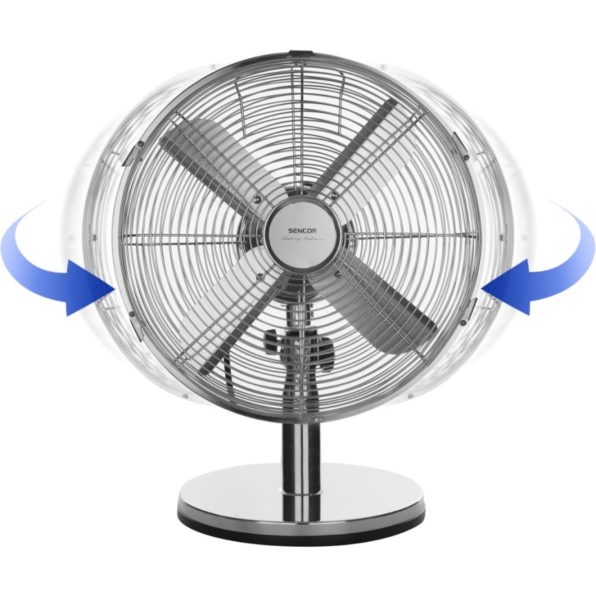Sencor - Galda ventilators 35W/230V spīdīga hroma apdare