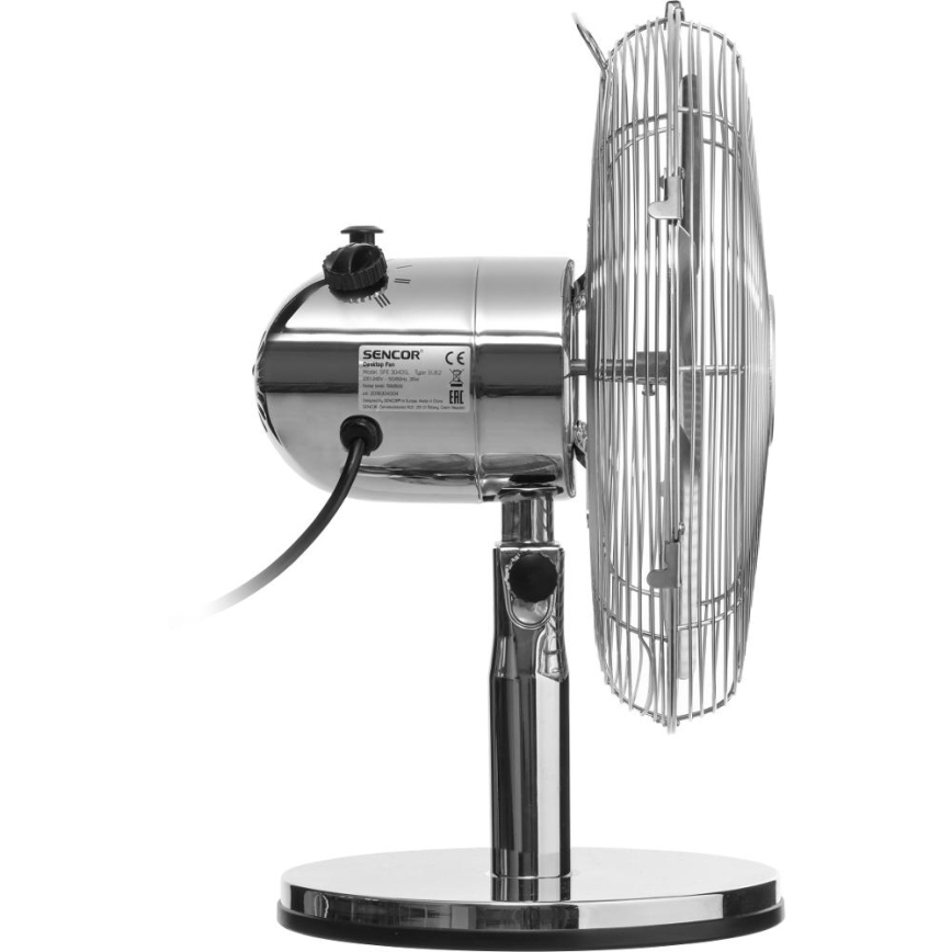 Sencor - Galda ventilators 35W/230V spīdīga hroma apdare