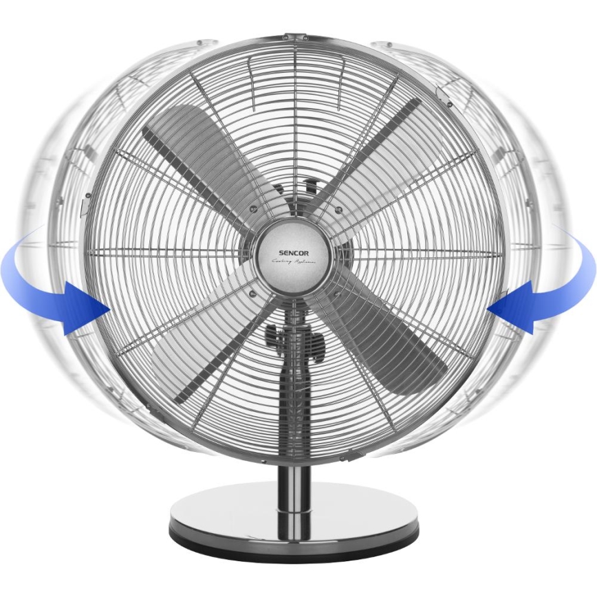 Sencor - Galda ventilators 50W/230V spīdīgs hroms