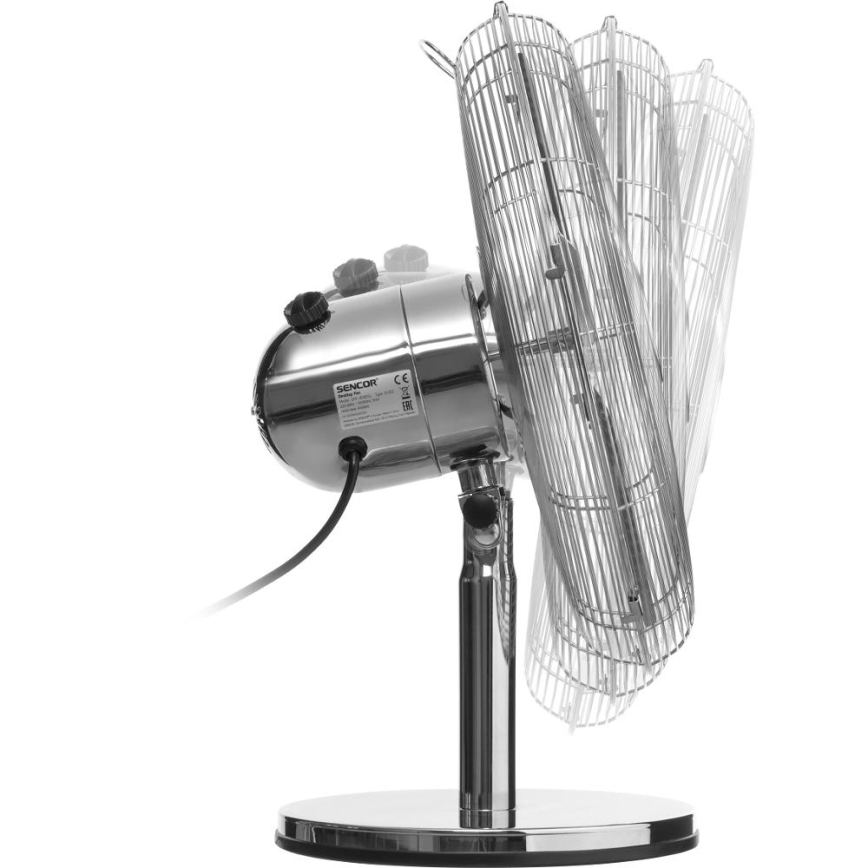 Sencor - Galda ventilators 50W/230V spīdīgs hroms