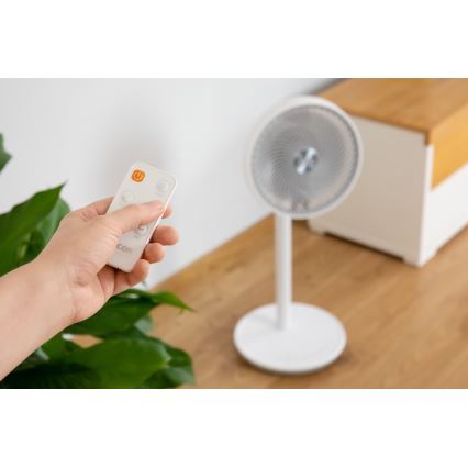 Sencor - Grīdas ventilators 3D UltraSilent 26W/230V balta + tālvadības pults