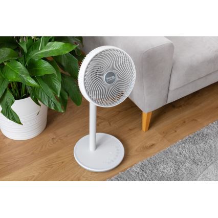 Sencor - Grīdas ventilators 3D UltraSilent 26W/230V balta + tālvadības pults