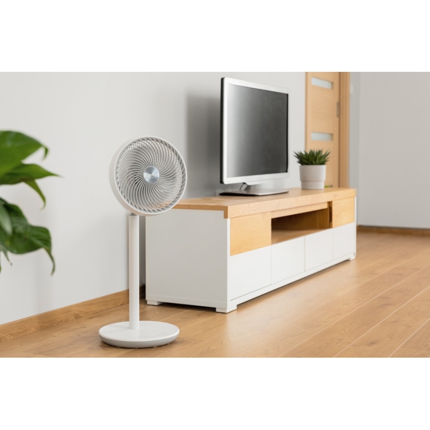 Sencor - Grīdas ventilators 3D UltraSilent 26W/230V balta + tālvadības pults