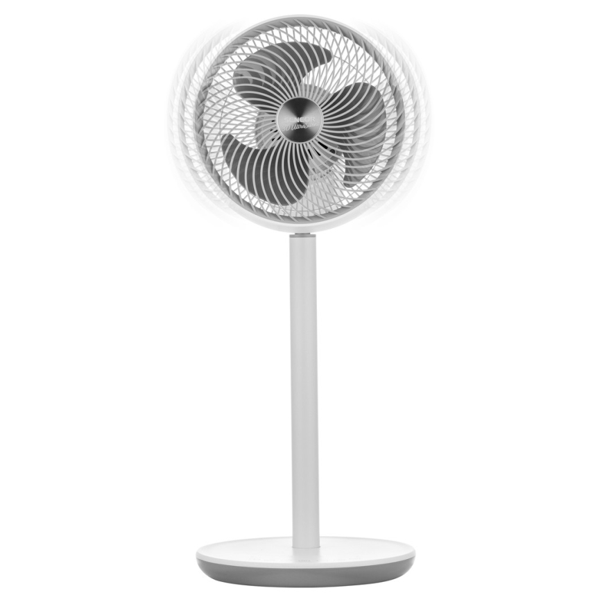 Sencor - Grīdas ventilators 3D UltraSilent 26W/230V balta + tālvadības pults