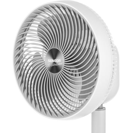 Sencor - Grīdas ventilators 3D UltraSilent 26W/230V balta + tālvadības pults