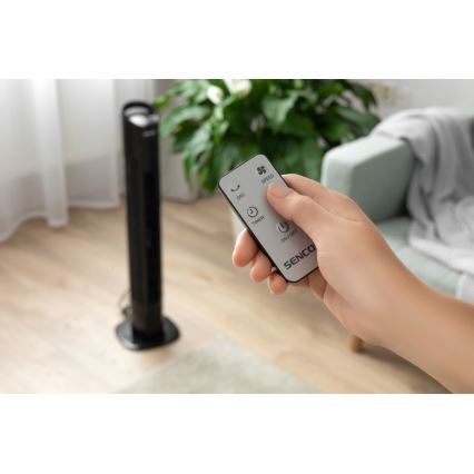 Sencor - Grīdas ventilators 50W/230V melns + tālvadības pults