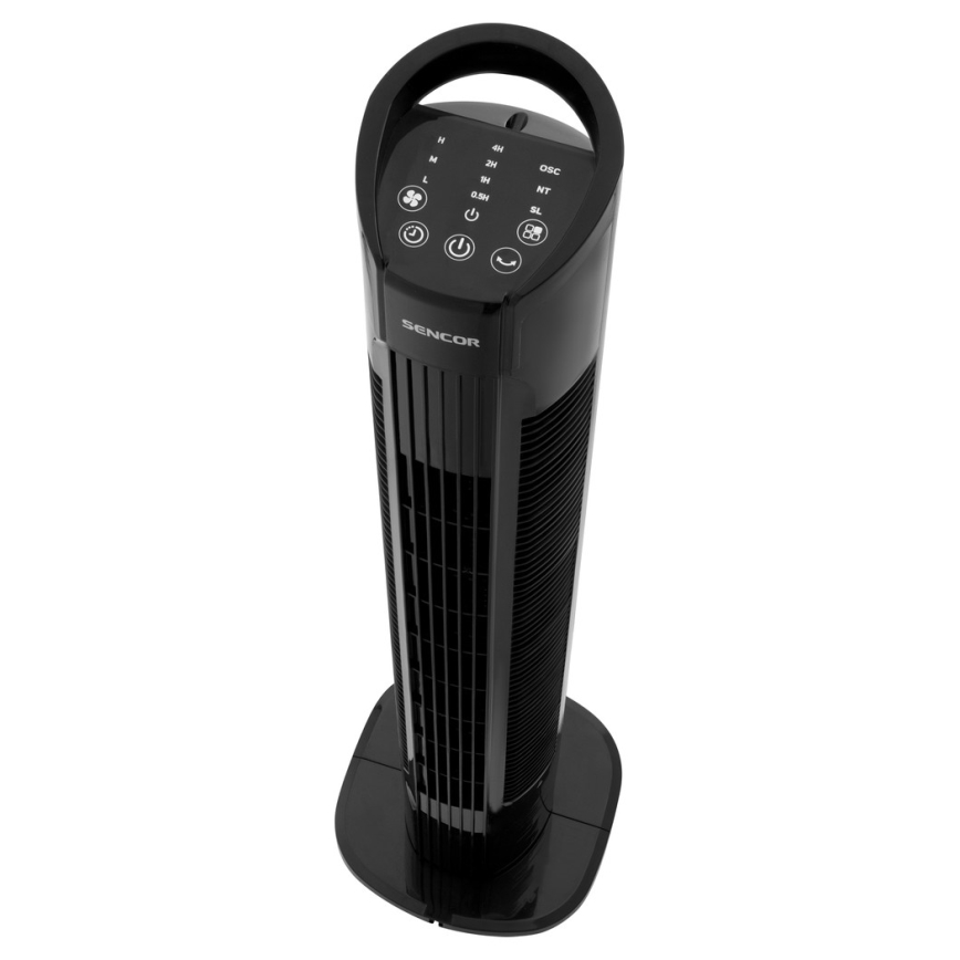 Sencor - Grīdas ventilators 50W/230V melns + tālvadības pults