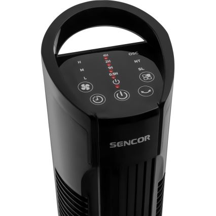 Sencor - Grīdas ventilators 50W/230V melns + tālvadības pults