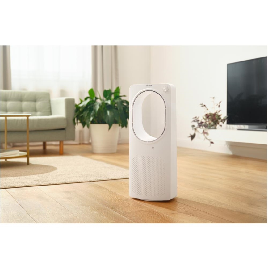 Sencor - Grīdas ventilators bez lāpstiņām 50W/230V balta