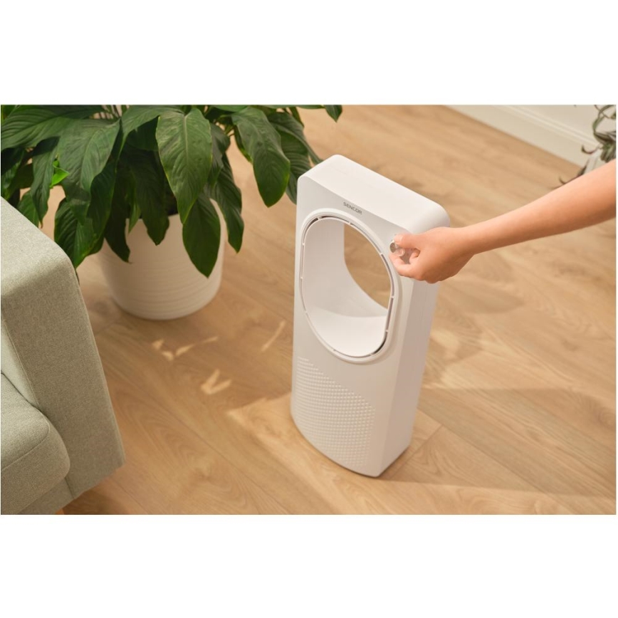 Sencor - Grīdas ventilators bez lāpstiņām 50W/230V balta