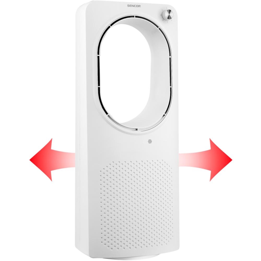 Sencor - Grīdas ventilators bez lāpstiņām 50W/230V balta