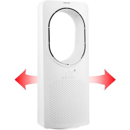 Sencor - Grīdas ventilators bez lāpstiņām 50W/230V balta + tālvadības pults