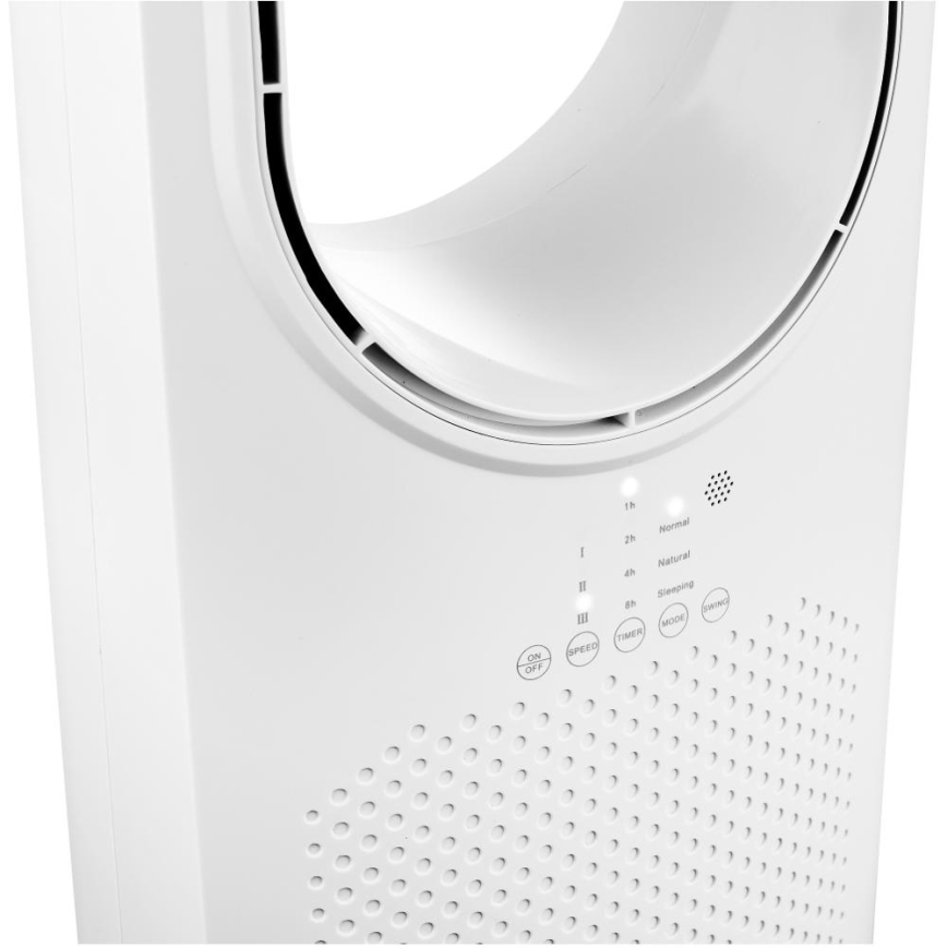 Sencor - Grīdas ventilators bez lāpstiņām 50W/230V balta + tālvadības pults