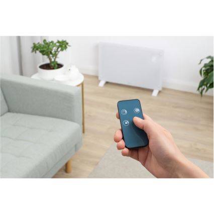 Sencor - Viedais elektriskais tiešsildītājs/konvektors 2000W/230V IP24 Wi-Fi balts + tālvadība