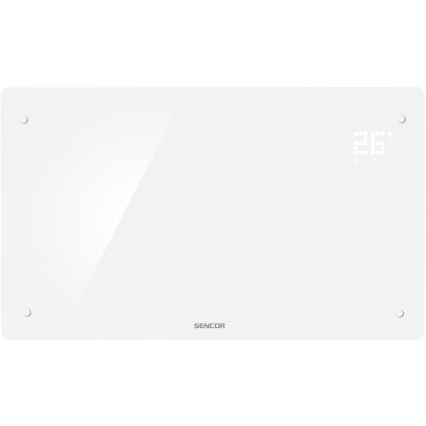 Sencor - Viedais elektriskais tiešsildītājs/konvektors 2000W/230V IP24 Wi-Fi balts + tālvadība