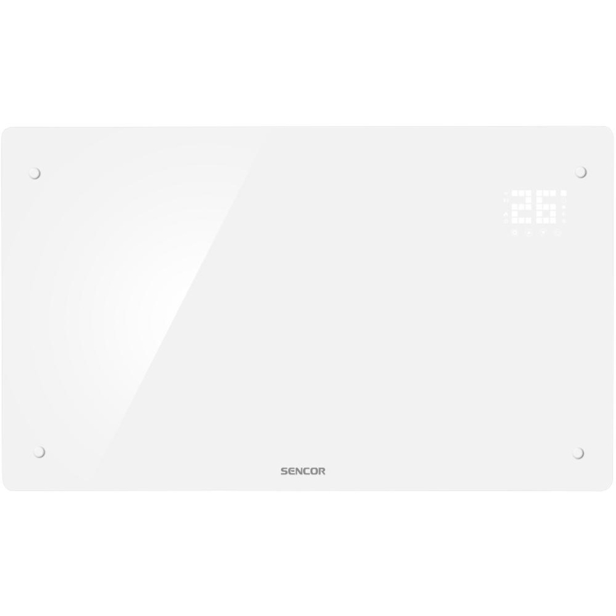 Sencor - Viedais elektriskais tiešsildītājs/konvektors 2000W/230V IP24 Wi-Fi balts + tālvadība