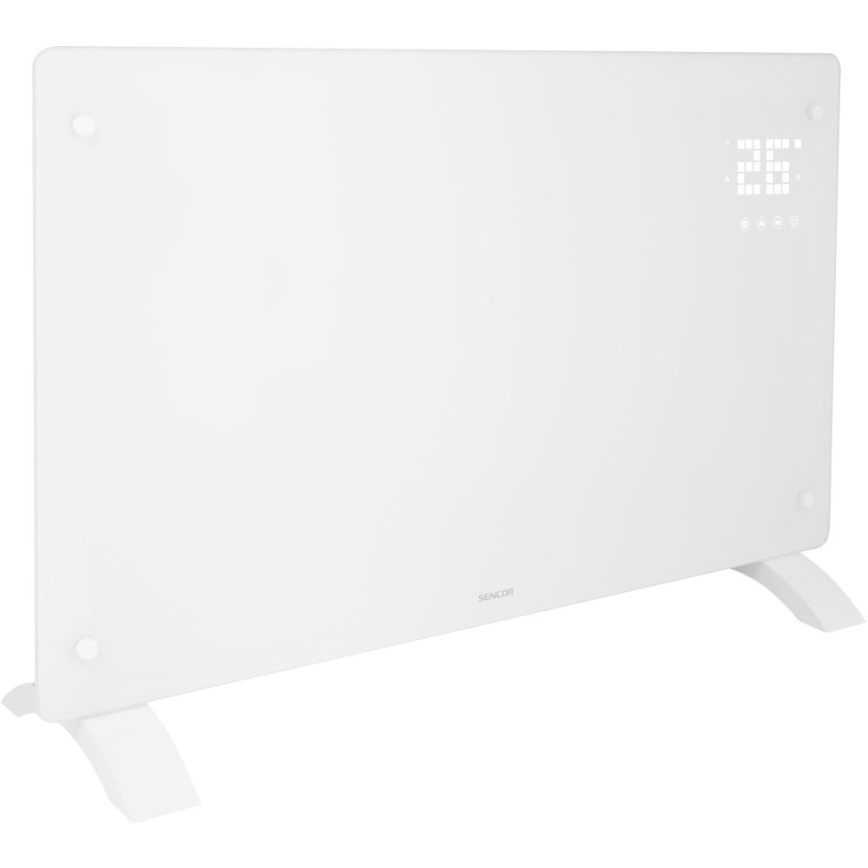Sencor - Viedais elektriskais tiešsildītājs/konvektors 2000W/230V IP24 Wi-Fi balts + tālvadība
