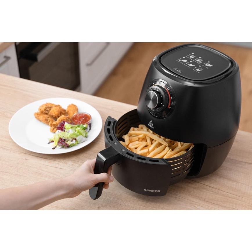 Sencor - Karstā gaisa fritēšanas ierīce 3,5 l 1300W/230V melna