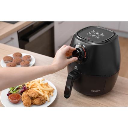 Sencor - Karstā gaisa fritēšanas ierīce 3,5 l 1300W/230V melna