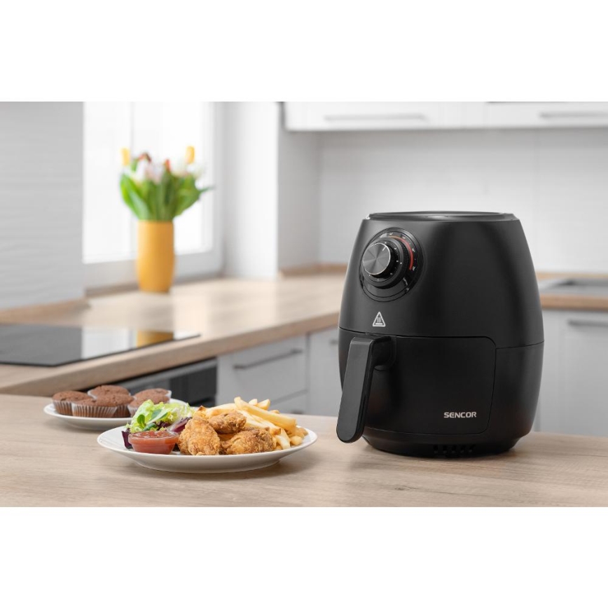 Sencor - Karstā gaisa fritēšanas ierīce 3,5 l 1300W/230V melna