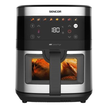 Sencor - Karstā gaisa fritieris 9 l 1700W/230V melns/matēts hroms