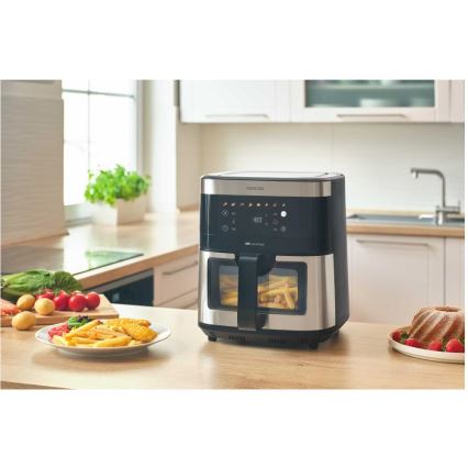Sencor - Karstā gaisa fritieris 9 l 1700W/230V melns/matēts hroms