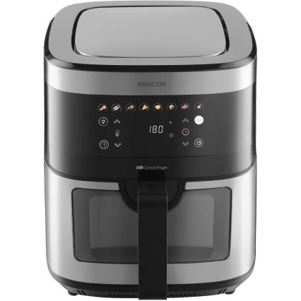 Sencor - Karstā gaisa fritieris 9 l 1700W/230V melns/matēts hroms
