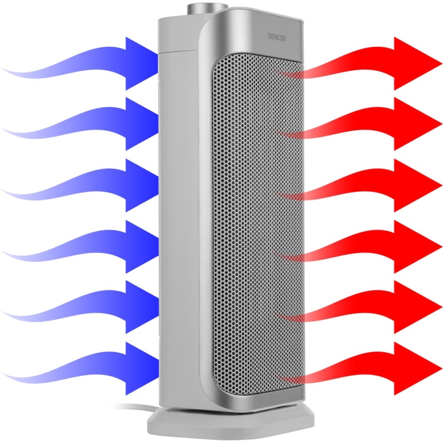 Sencor - Keramikas ventilators ar sildītāju un termostatu 1000/2000W/230V