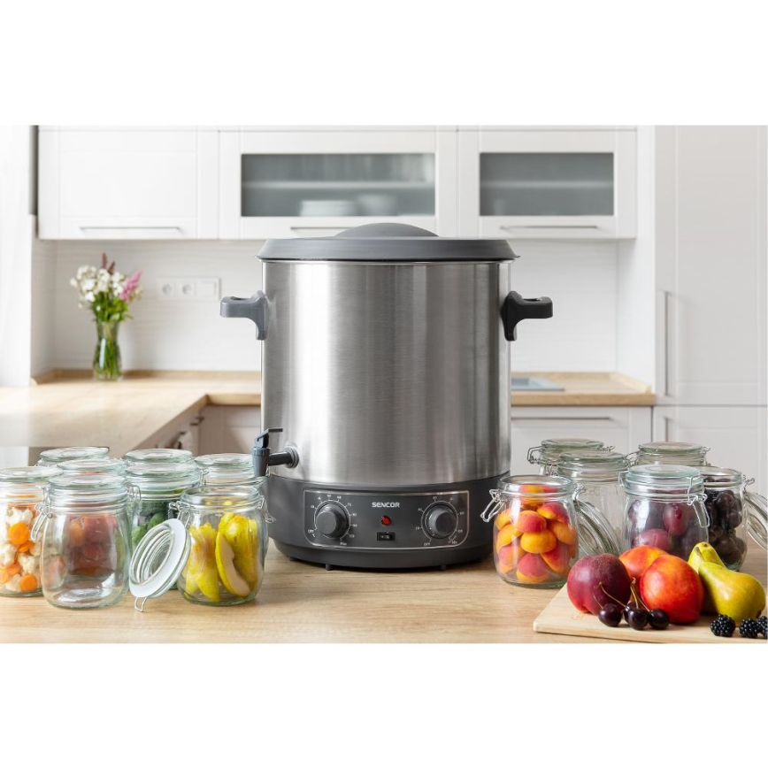Sencor - konservēšanas katls 27 l 1800W/230V nerūsējošais tērauds/pelēks