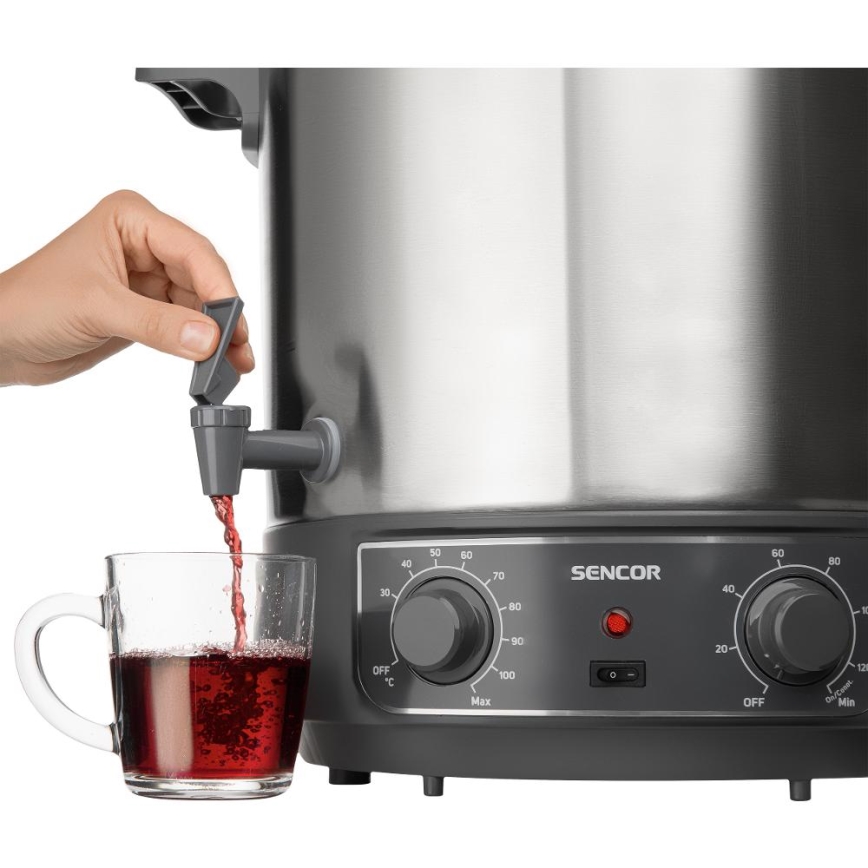 Sencor - konservēšanas katls 27 l 1800W/230V nerūsējošais tērauds/pelēks