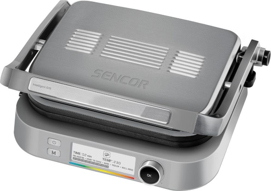 Sencor - Kontaktgrils 2100W/230V matēts hroms