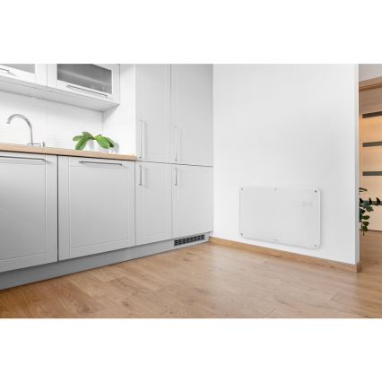 Sencor - Konvekcijas sildītājs ar LCD ekrānu 750W/1500W/230V Wi-Fi Tuya IP24 balts + tālvadības pults