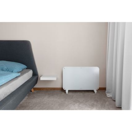 Sencor - Konvekcijas sildītājs ar LCD ekrānu 750W/1500W/230V Wi-Fi Tuya IP24 balts + tālvadības pults