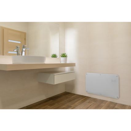 Sencor - Konvekcijas sildītājs ar LCD ekrānu 750W/1500W/230V Wi-Fi Tuya IP24 balts + tālvadības pults