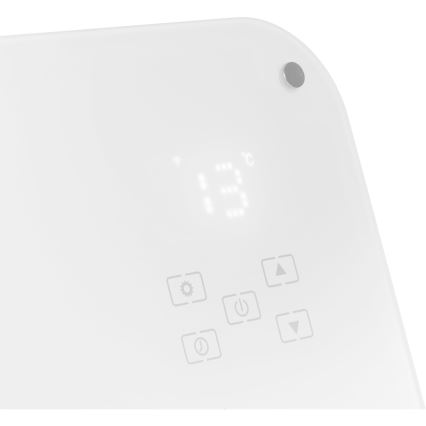 Sencor - Konvekcijas sildītājs ar LCD ekrānu 750W/1500W/230V Wi-Fi Tuya IP24 balts + tālvadības pults