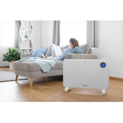 Sencor - Konvekcijas sildītājs ar LCD ekrānu un termostatu 750W/1500W/230V IP24