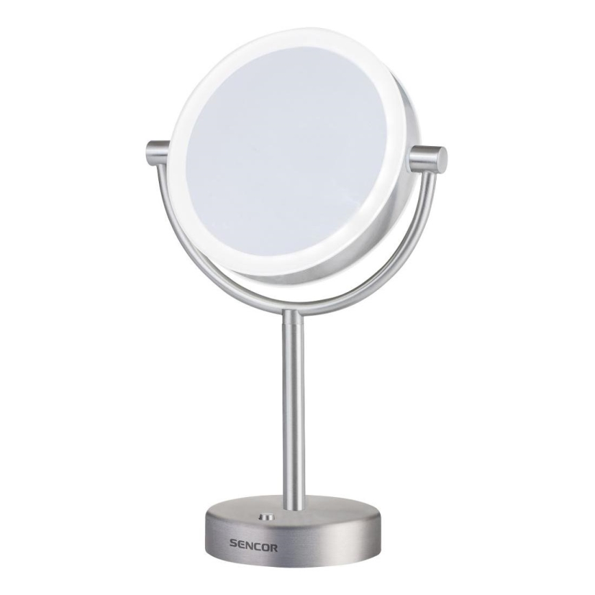Sencor - Kosmētiskais spogulis ar LED apgaismojumu LED/5W/230V nerūsējošs tērauds