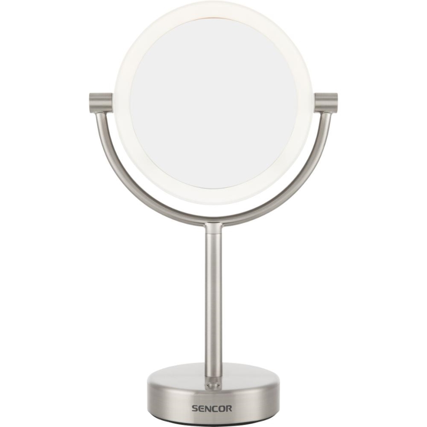 Sencor - Kosmētiskais spogulis ar LED apgaismojumu LED/5W/230V nerūsējošs tērauds